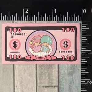 🌀10/$10🌀 Sanrio Banknote Reusable Waterproof Vinyl Sticker Decal